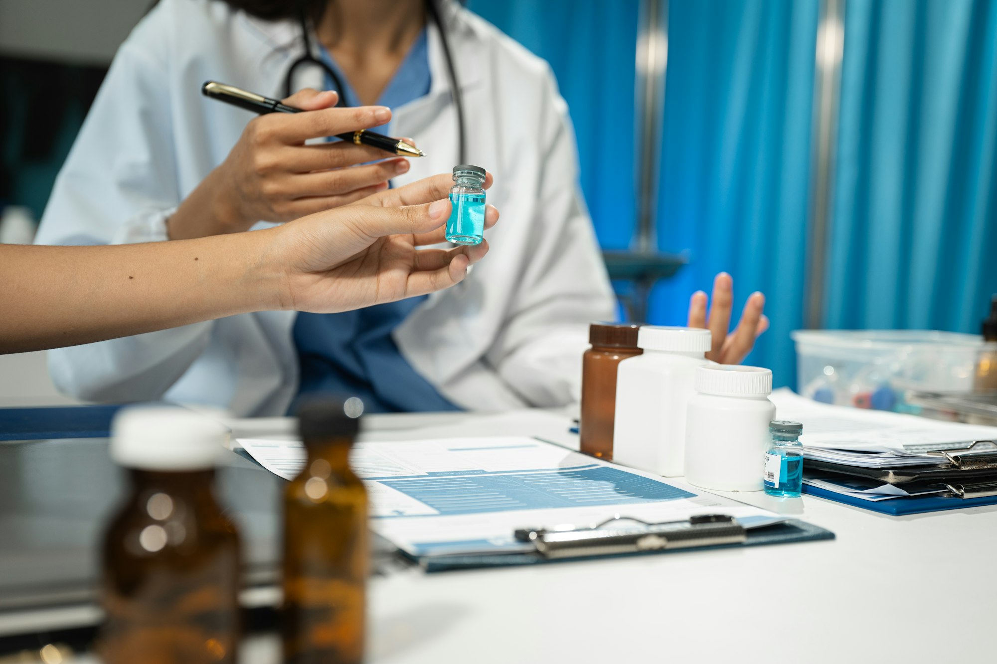 Medicine Pharmacists or doctor study information working